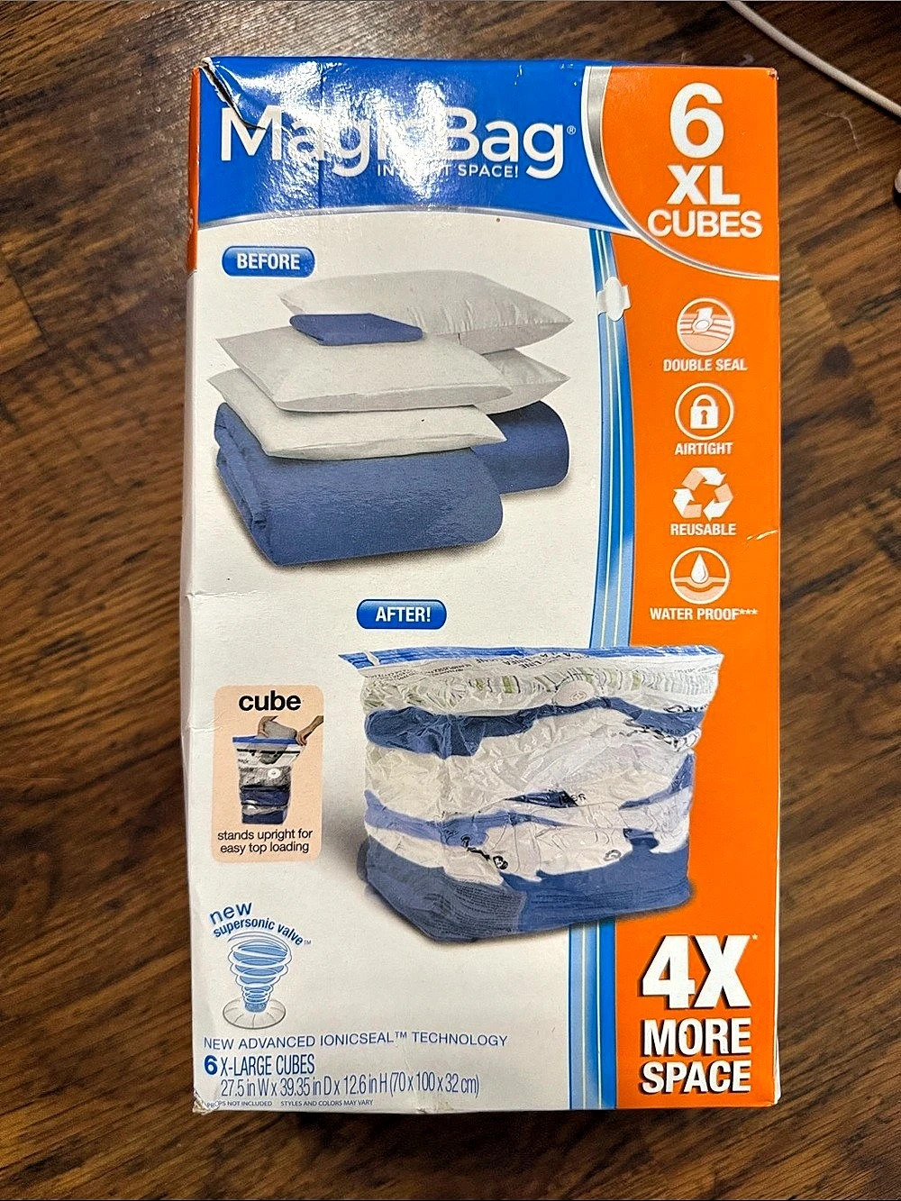 My Bag 6 XL Cubes Vacuum Storage Bags NWT